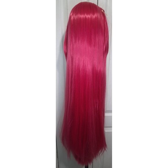 KPop Demon Hunters Mira Adult Wig Long Pink Anime Cosplay Pigtails Costume NEW - Picture 3 of 7